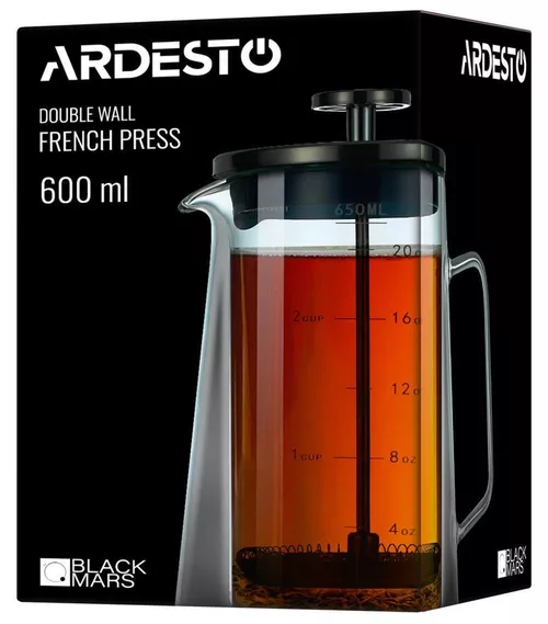 купить Чайник заварочный Ardesto AR1906DW Black Mars 600ml в Кишинёве 