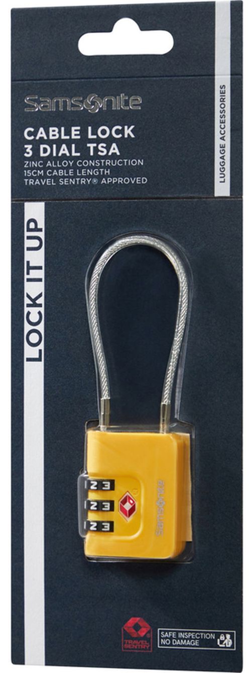 cumpără Accesoriu pentru bagaje Samsonite Ta Revolution Cablelock 3 Dial TSA Galbena (155576/1924) în Chișinău 