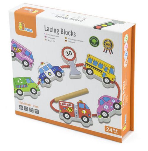 cumpără Jucărie Viga 59851 Lacing Blocks Transportation în Chișinău 