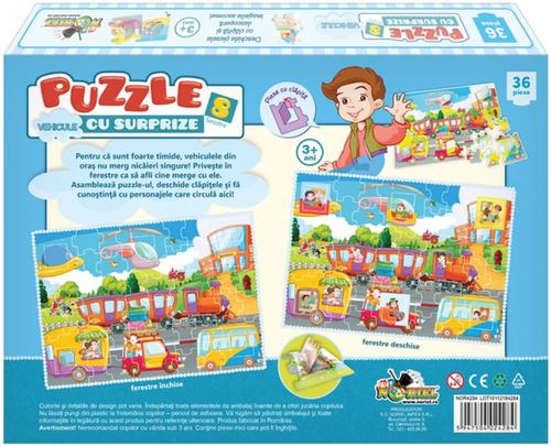 cumpără Puzzle Noriel NOR4284 Puzzle 36 pcs. cu surprize Vehicule în Chișinău 
