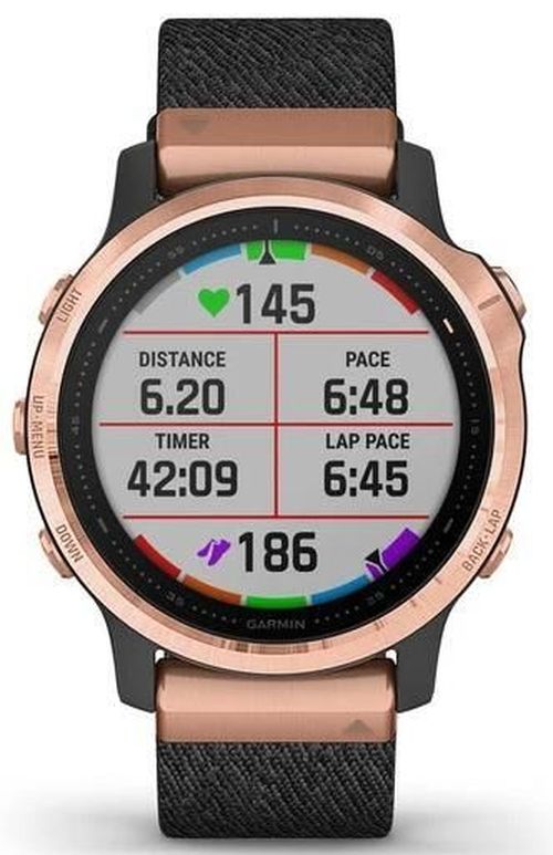 купить Смарт часы Garmin fenix 6S Pro Sapphire editions Rose gold-tone with heathered black nylon band в Кишинёве 