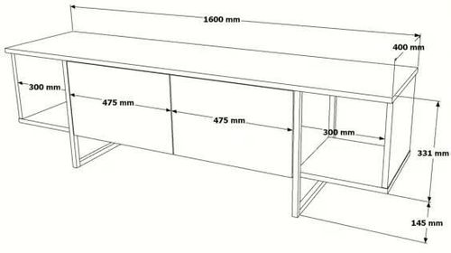 купить Тумба напольная для TV Trendy VG30-GE, 160x47x40cm (GTR000277) в Кишинёве 