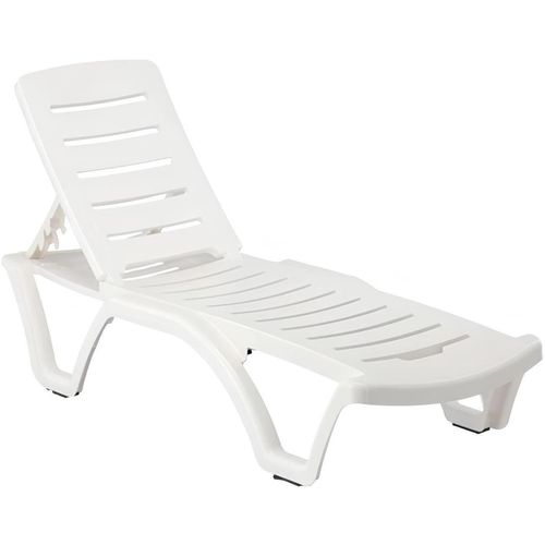 купить Садовая мебель GardenLine Шезлонг KAS0667 White в Кишинёве 