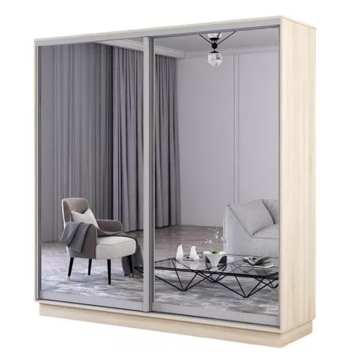 cumpără Dulap Mobildor-Lux Fox uși glisante din oglinzi (230x60x240H cm) Sonoma în Chișinău 