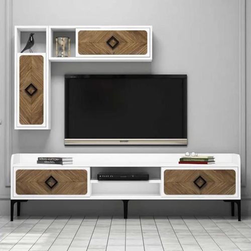 купить Тумба напольная для TV Trendy Samba, Alb 180x52x35cm в Кишинёве 