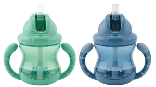 cumpără Cană cu pai Nuby NV04014 Поильник No-Spill Flip-It c трубочкой (12м+) 270 мл. în Chișinău 