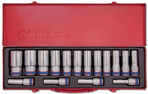 купить Набор головок, бит, насадок King Tony 4316MR набор торцевых головок глубоких 6 гран. 10-32мм 1/2", 16 пр. в Кишинёве 