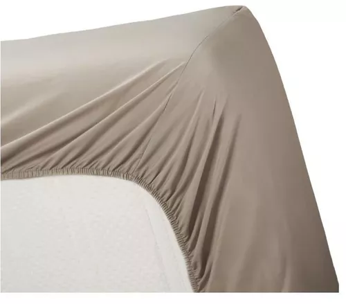 cumpără Lenjerie de pat Ambiante Collection 181977 Cotton Uni HL 90x200 Taupe în Chișinău 