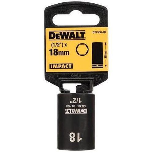 купить Набор головок, бит, насадок DeWalt DT7536 Ударная шестигранная головка (короткая) 18 мм 1/2 в Кишинёве 