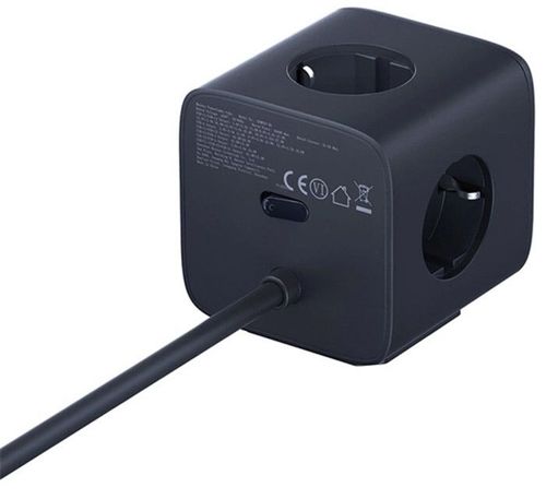 купить Фильтр электрический Baseus E00082100123-00 3AC+1*USB-A+1*Type-C 1,5M, EnerFill FA11, Cosmic Black в Кишинёве 