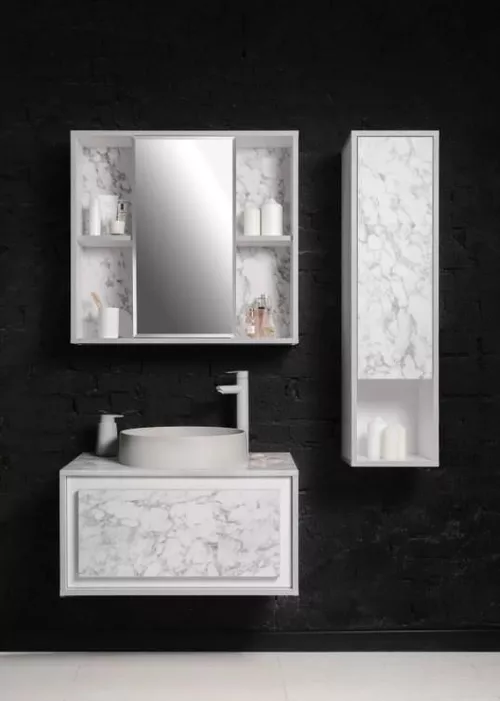 купить Шкаф под умывальник Montebella Set 51.02 800*500 BIANCO LED 550 Koala в Кишинёве 