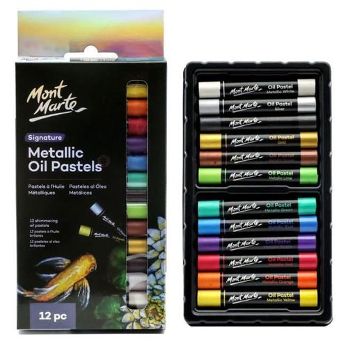cumpără Set de creație Mont Marte MMPT0039 Set pasteluri Metallic Oil Pastels 12 culori în Chișinău 