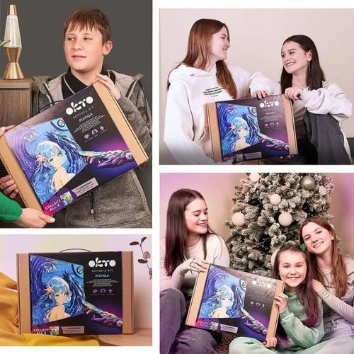 cumpără Set de creație Okto 20037 Tablou 3D cu plastilină ușoară 29x29сm Manga, Apă în Chișinău 