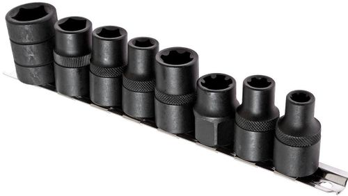 cumpără Set de tubulare, bite, duze JTC JTC-4917S Набор спец. головок 1/2", RIBE: M6S, M8S, M10S, M12S; 5 гран.: 10, 12, 14, 19 мм (8 ед.) în Chișinău 