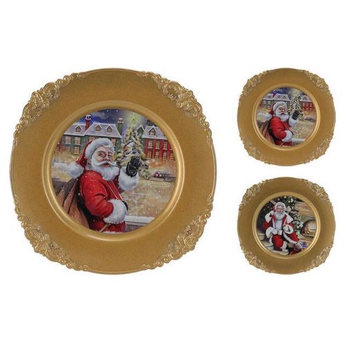 купить Тарелка Holland 48929 декоративная 33сm Счастливого Рождества!, золотой в Кишинёве 