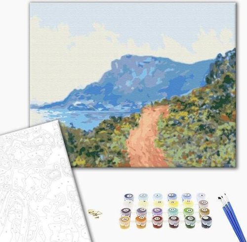 купить Картина по номерам BrushMe BS51431FC 40х50 сm (fără cutie) Drum de munte din Monaco. Claude Monet в Кишинёве 