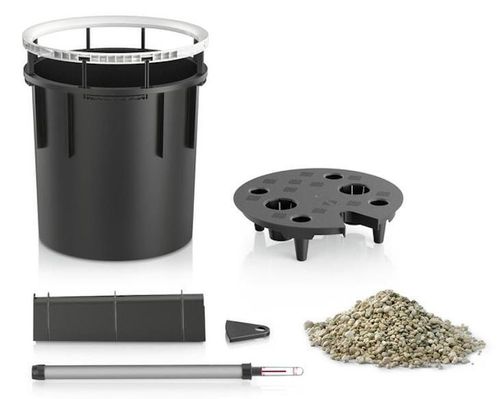 купить Цветочный горшок Lechuza Rondo Premium 40 All In One Silver в Кишинёве 