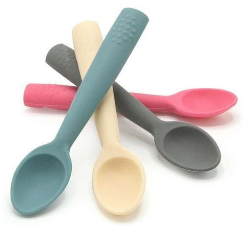 купить Посуда для кормления BabyJem 759 Lingurita din silicon Menta в Кишинёве 