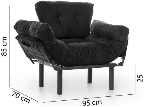 cumpără Fotoliu Trendy Nitta Single-Negru în Chișinău 
