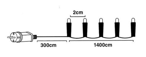 купить Декоративное освещение Promstore 33047 Огни новогодние Ветка 700LED белый, 14m, 8реж, in/out в Кишинёве 