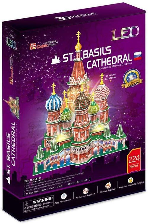 cumpără Set de construcție Cubik Fun L519h 3D Puzzle St. Basils Cathedral LED în Chișinău 