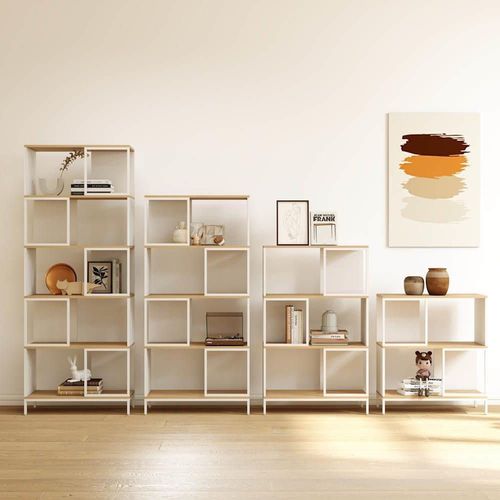 cumpără Raft de birou Deco Loreto 6 nivele 70x30x180H Oak/White în Chișinău 