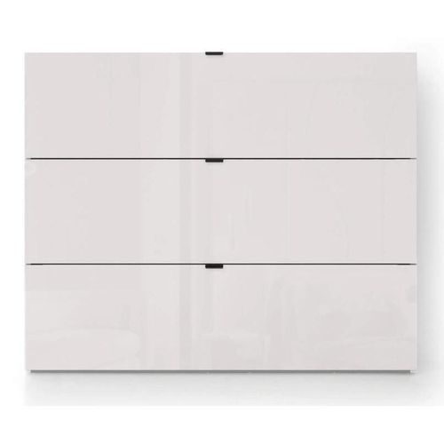 купить Комод Fabrik Home Hardy 3 ящика (1100x910x390) Белый ясень/Белый глянец в Кишинёве 