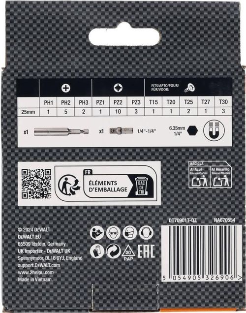 cumpără Set de tubulare, bite, duze DeWalt DT70901T-QZ set de bitI MCLAREN ( 32PCS ) în Chișinău 