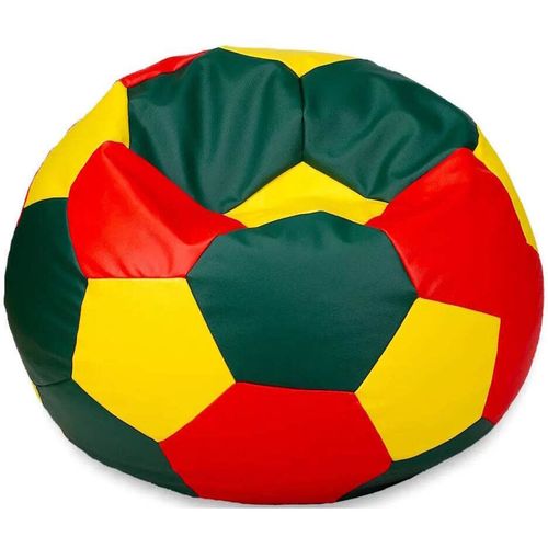cumpără Fotoliu BeanBag BeanBag BM6114, Minge Ares din piele ecologică, L, verde, roșu, galben în Chișinău 