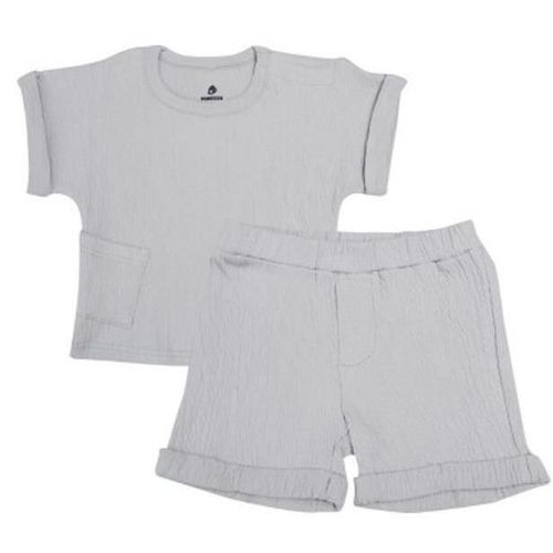 купить Детская одежда Minikin 25062080 Naturelle Комплект футболка и шорты р-р80, серый светлый, унисекс в Кишинёве 