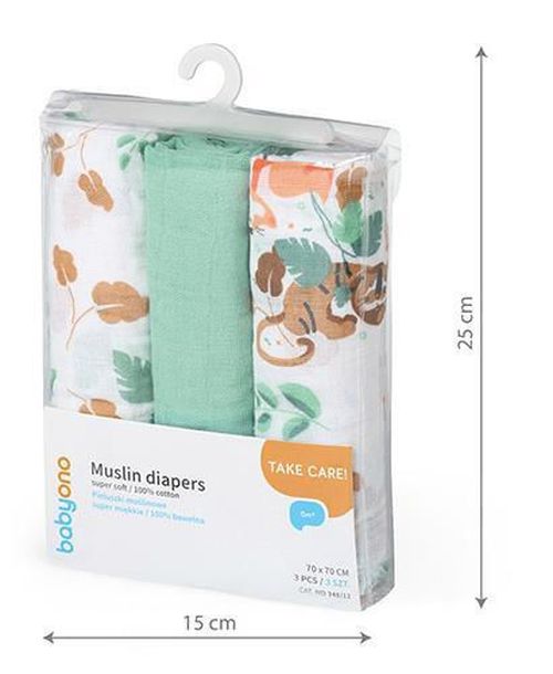 cumpără Accesoriu pentru înfășat BabyOno 348/12 Scutece MUSLINA super moale 3 buc. în Chișinău 