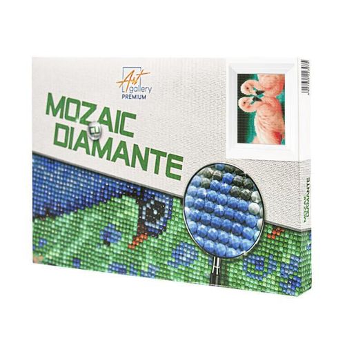 купить Картина по номерам Art Gallery JS27685 Mozaic cu diamante 20x30cm Flamingo gingasi в Кишинёве 