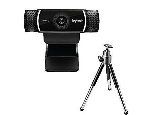 купить Logitech C922 Pro Stream Webcam, Microphone, Autofocus, Full HD 1080p 30fps/720p 60fps video streaming, Photos 15 megapixels (soft. enh.), Tripod, RightLight2&RightSound, USB 2.0 (camera web/веб-камера) в Кишинёве 