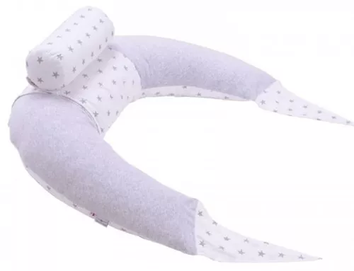 cumpără Pernă pentru gravide și mame care alăptează Veres 302.04.2 Comfort Lux Velour stars grey 200*75 în Chișinău 