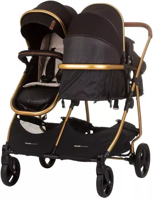 купить Детская коляска Chipolino Kbds02401og Duo Smart Obsidian / Gold в Кишинёве 
