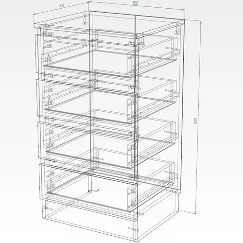купить Комод Smartex (16016) Т1 50cm Ivory в Кишинёве 