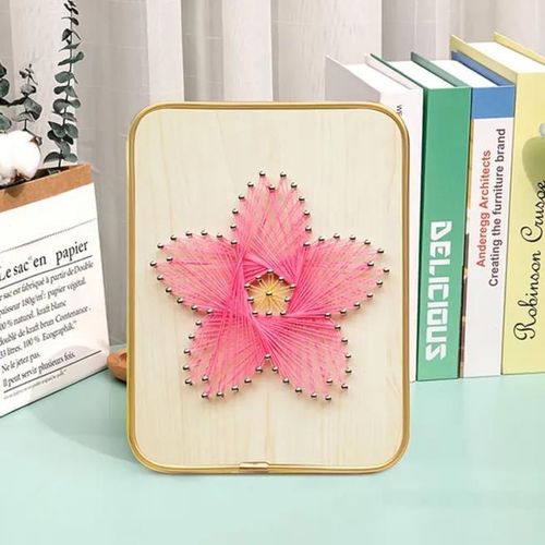 купить Набор для творчества miscellaneous DHBC28024 Set String Art 15x20 Floare roz в Кишинёве 