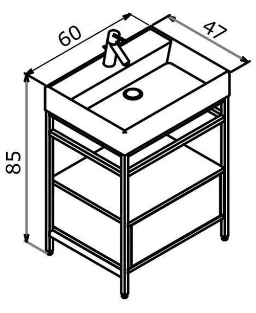 купить Шкаф под умывальник Orka Vegas 60 White в Кишинёве 
