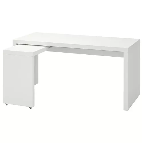 cumpără Masă de birou Ikea Malm с выдвижной панелью 151x65 White în Chișinău 
