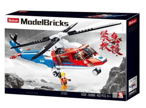 купить Конструктор Sluban B0886 Model Bricks - Rescue Helicopter в Кишинёве 