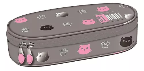 купить Школьный пенал St.RIGHT 57866 Penar 23x9.5x6cm, Kitty Paw в Кишинёве 