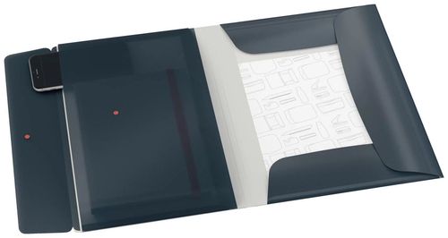 купить Папка для документов Leitz 46190089 Mapa din plastic cu elastic Cosy A4, gri в Кишинёве 