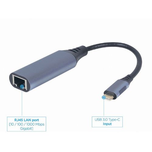 купить Gembird A-USB3C-LAN-01, USB type-C Gigabit network adapter, Space Grey в Кишинёве 