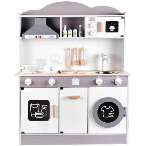 cumpără Bucătărie și veselă de jucărie Richi (63260) Bucatarie din lemn pentru fetite, cu sunete si lumini în Chișinău 
