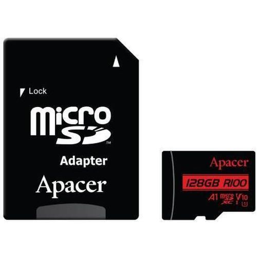 купить Флеш карта памяти SD Apacer AP128GMCSX10UB-R microSDXC 128GB w/1 Adapter RP в Кишинёве 
