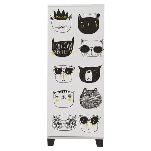 cumpără Raft pentru încălțăminte Trendy Pisicile Filinta, Albe 50x127x38cm în Chișinău 