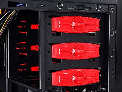 купить Case Middletower Deepcool KENDOMEN RD ATX Black no PSU, Side Tempered glass, 1xUSB3.0/2xUSB2.0/AudioHD x 1/Mic x 1, Pre-installed: Rear: 1x120mm fan; Front: 2x120mm RED LED fan; Top: 2x120mm fan (carcasa/корпус) в Кишинёве 