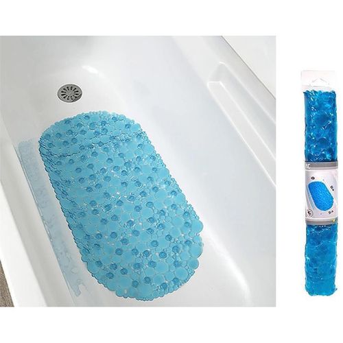 купить Коврик для ванной Tendance 55821 Covoras de baie oval 36x69cm Bubbles, verde-albastru, PVC в Кишинёве 