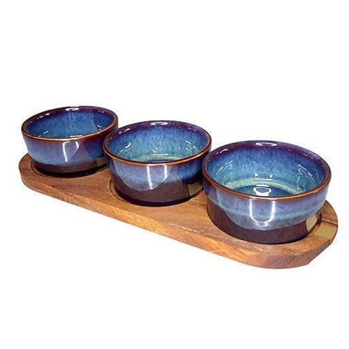 cumpără Veselă Excellent Houseware 51395 Набор для аперитива 4ед, деревянная подставка 29x10cm în Chișinău 