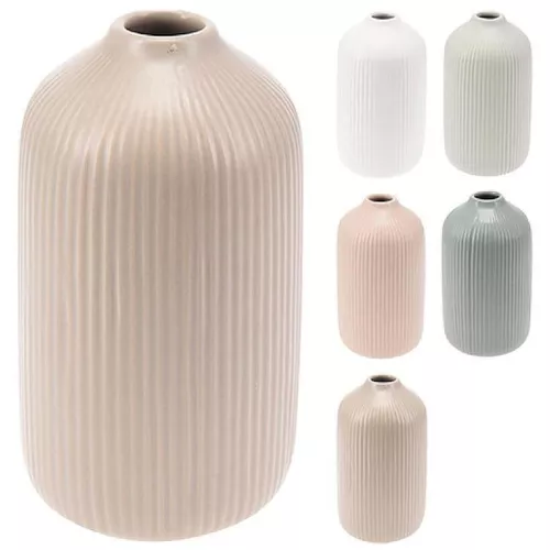 cumpără Vază H&S 53697 Vaza din ceramica Pastel Relief, H19cm, D10cm (în asort.) în Chișinău 